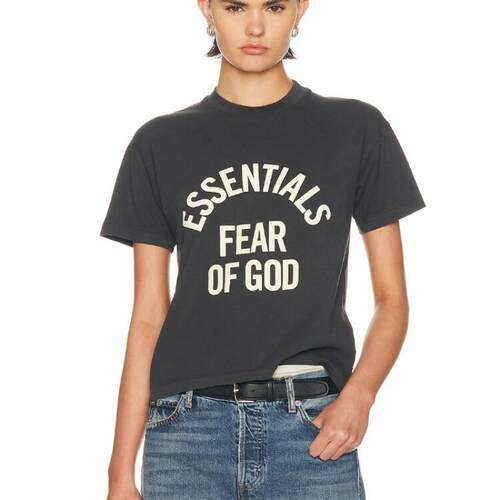 Fear of God ESSENTIALS美式复古辣妹字母印花T恤短袖上衣revolve