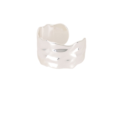 Ettika THICK BAND 手镯 金属银色REVOLVE小众新款