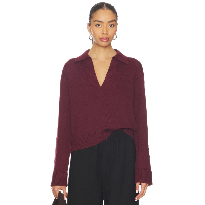 SIMKHAI 长裤马球衫 红色REVOLVE小众新款