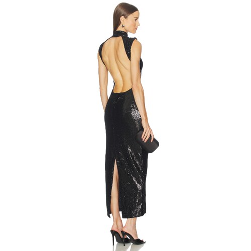 [夏季新品]Michael Costello MAEVA 连衣裙 黑色REVOLVE小众