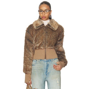 HORIZON EVENT 夹克 棕黄色 休闲风REVOLVE小众新 Unreal 美式 Fur