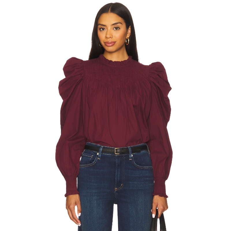 [冬季新品]Cleobella IRINA 衬衫 酒REVOLVE小众