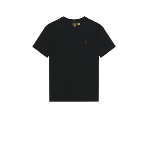 Polo Ralph Lauren黑色圆领短袖T恤美式风小马刺绣上衣REVOLVE