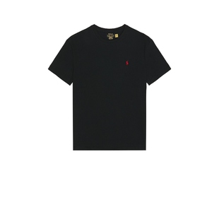 Polo Ralph Lauren黑色圆领短袖T恤美式风小马刺绣上衣REVOLVE
