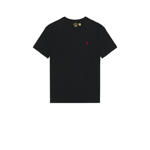Polo Ralph Lauren黑色圆领短袖T恤美式风小马刺绣上衣REVOLVE