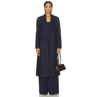 PAIGE SYMONE 大衣 蓝色 老钱风REVOLVE小众新款