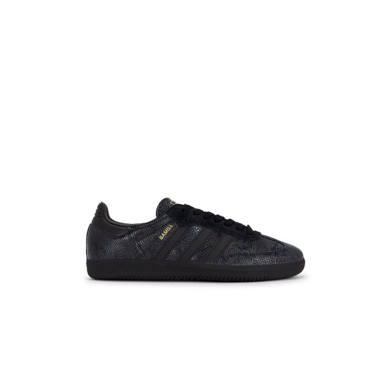 adidas Originals黑色皮革运动鞋复古风秋冬圆头休闲球鞋REVOLVE