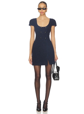 self-portrait DRESS 裙子 藏青色REVOLVE小众新款