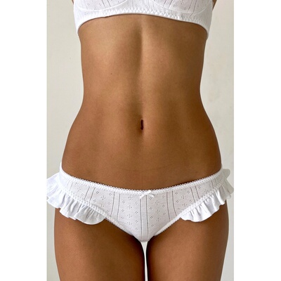 Cou Cou Intimates 丁字裤 白色REVOLVE小众新款
