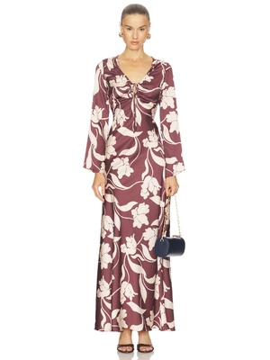 MISA Los Angeles KARLA 裙子 revolve小众新款 巧克力色