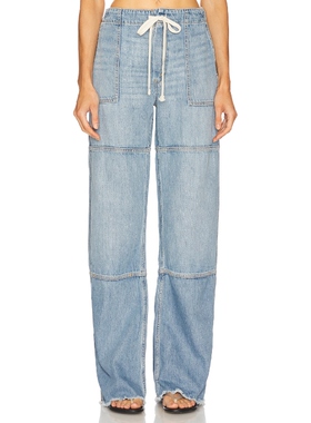 [春季新品]RE/DONE BEACH美式风浅蓝色直筒牛仔裤REVOLVE