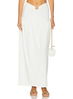 [冬季新品]4th & Reckless NANCIE 半身裙 白色REVOLVE小众新款