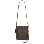 Coach BLEECKER蔻驰水桶包棕色皮革斜挎包极简百搭单肩包REVOLVE