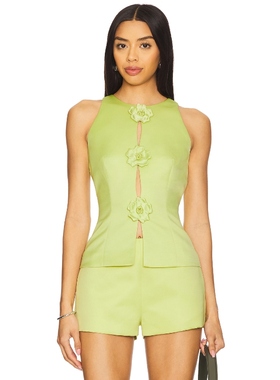 [冬季内搭]LEO LIN AMELIA 无袖上装绿色辣妹风 REVOLVE小众新款