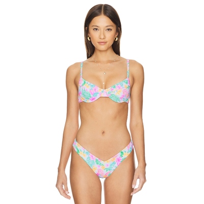 Kulani Kinis DITZY UNDERWIRE 上装 蓝色REVOLVE小众