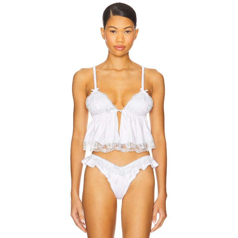 [早秋新品]For Love & Lemons 爱柠檬 情侣睡衣上衣白色REVOLVE