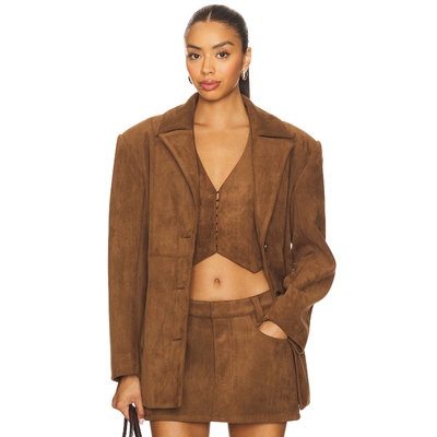 Nakedvice BROOKLYN 西装 棕色 老钱风REVOLVE小众新款