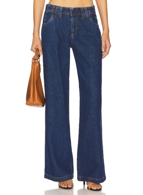 [冬季新品]Sanctuary ARDEN 阔脚牛仔裤 蓝色美式复古风REVOLVE