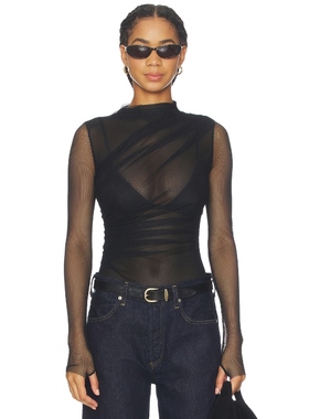 【海外直邮】Free People ON MY WAY 紧身服 黑色 基础易搭内搭R