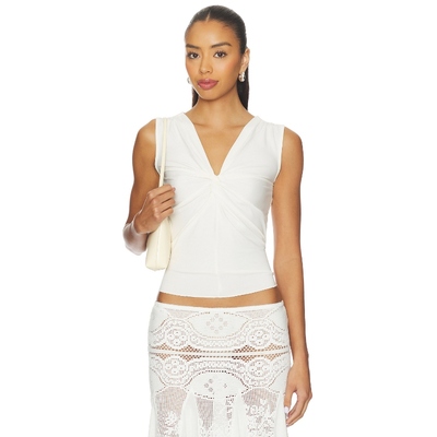 With Jean SILVIE 无袖上装 白色 y2k辣妹风REVOLVE小众新款