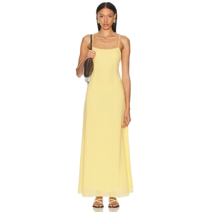 Solid 新品 Striped 黄色REVOLVE小众 裙子 冬季