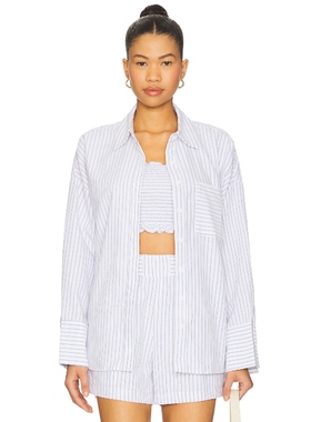 [冬季新品]ALL THE WAYS ALICE 上装 白色，蓝色REVOLVE