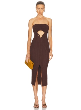 Cult Gaia CHRISTY 裙子 巧克力色 性感礼服REVOLVE小众新款