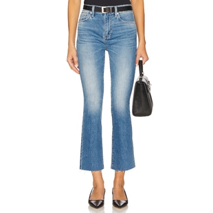 [春季新品]PISTOLA LENNON牛仔裤喇叭裤七分长裤丹宁长裤REVOLVE