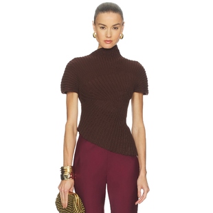 Gaia 性感REVOLVE小众新款 ANNEMIE 棕色 上装 Cult