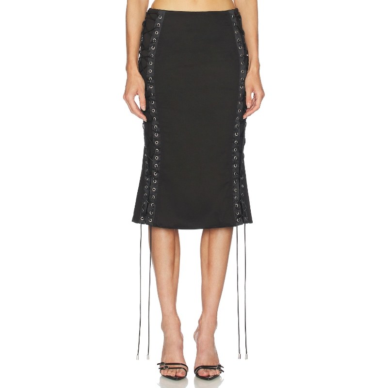 [冬季新品]Camila Coelho YASMINA 半身裙 黑色REVOLVE小众