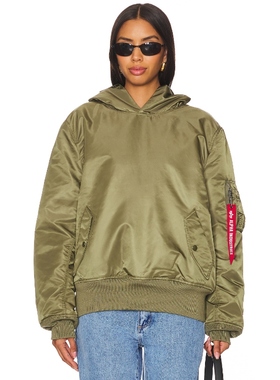 ALPHA INDUSTRIES Pull-over Hooded Ma-1 绿色 运动复古风REVOLV