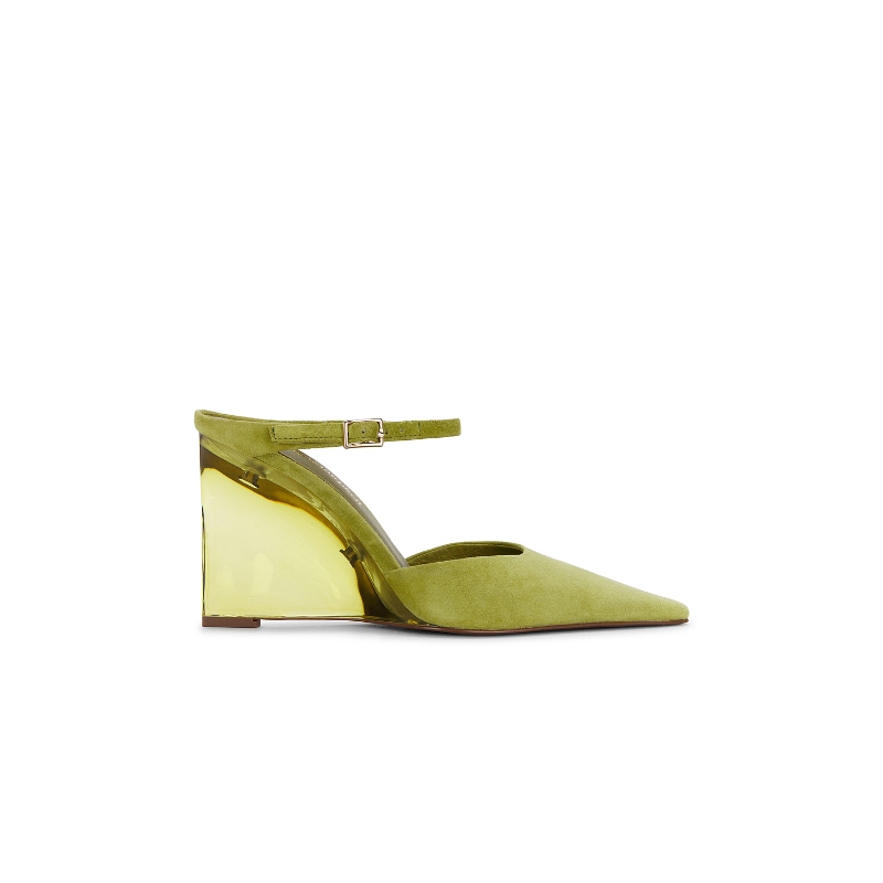 Jeffrey Campbell PERCEPTIVE 浅口高跟鞋 绿色REVOLVE小众新款