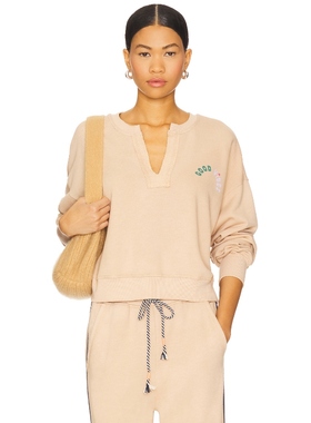 [冬季新品] SUNDRY 运动衫棕黄色运动复古风REVOLVE小众新款