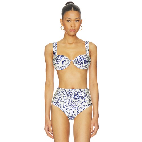 SIMKHAI Anniston Ruched Cup Bikini Top 26春夏新品 revolve小