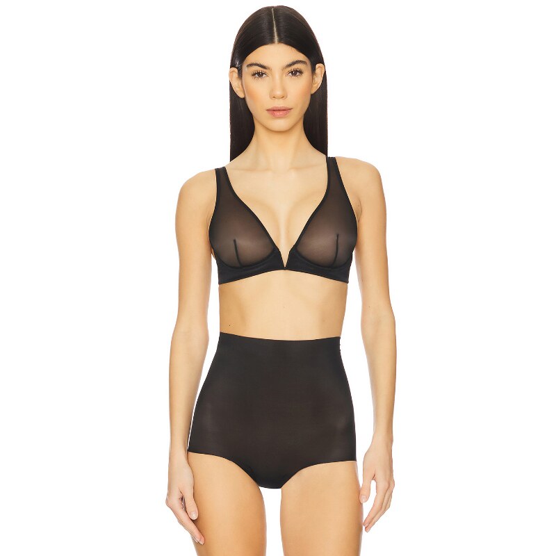 [夏季新品]Commando CHIC MESH PLUNGE 钢圈胸罩 黑色REVOLVE小众