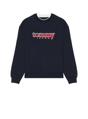 Tommy Jeans 汤米 90S TEXTURE 运动衫 藏青色REVOLVE小众新款