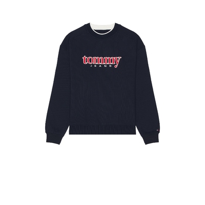 Tommy Jeans 汤米 90S TEXTURE 运动衫 藏青色REVOLVE小众新款