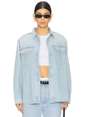 [冬季新品]AGOLDE RINA 衬衫 蓝色REVOLVE小众