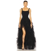 Lovers 吊带连衣裙黑色薄纱性感礼服裙REVOLVE新款 and Friends