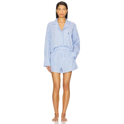Polo Ralph Lauren Intimates 蓝色条纹套装舒适家居服REVOLVE