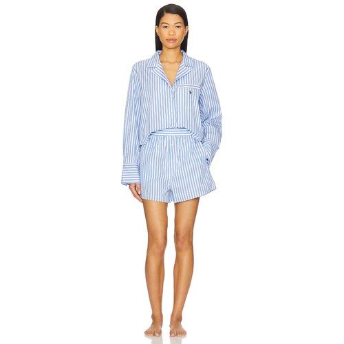 Polo Ralph Lauren Intimates 蓝色条纹套装舒适家居服REVOLVE
