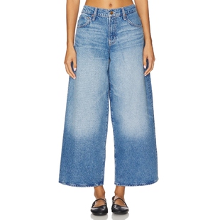 MOTHER THE RIGATONI FLOOD 阔腿 蓝色 美式复古风REVOLVE小众新