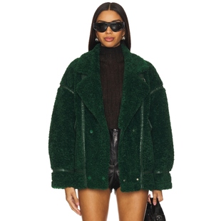 [冬季新品]LAMARQUE BADU 环保皮草外套 绿色 美式休闲风REVOLVE