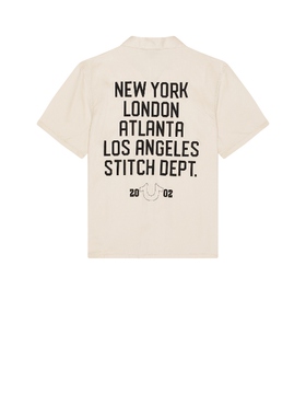 True Religion 真实信仰 Graphic Camp Shirt 米色REVOLVE小众新