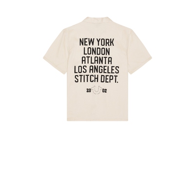 True Religion 真实信仰 Graphic Camp Shirt 米色REVOLVE小众新