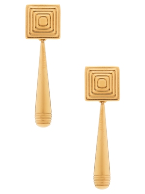 Heaven Mayhem IRIS 垂褶耳饰 revolve小众新款 金属金色