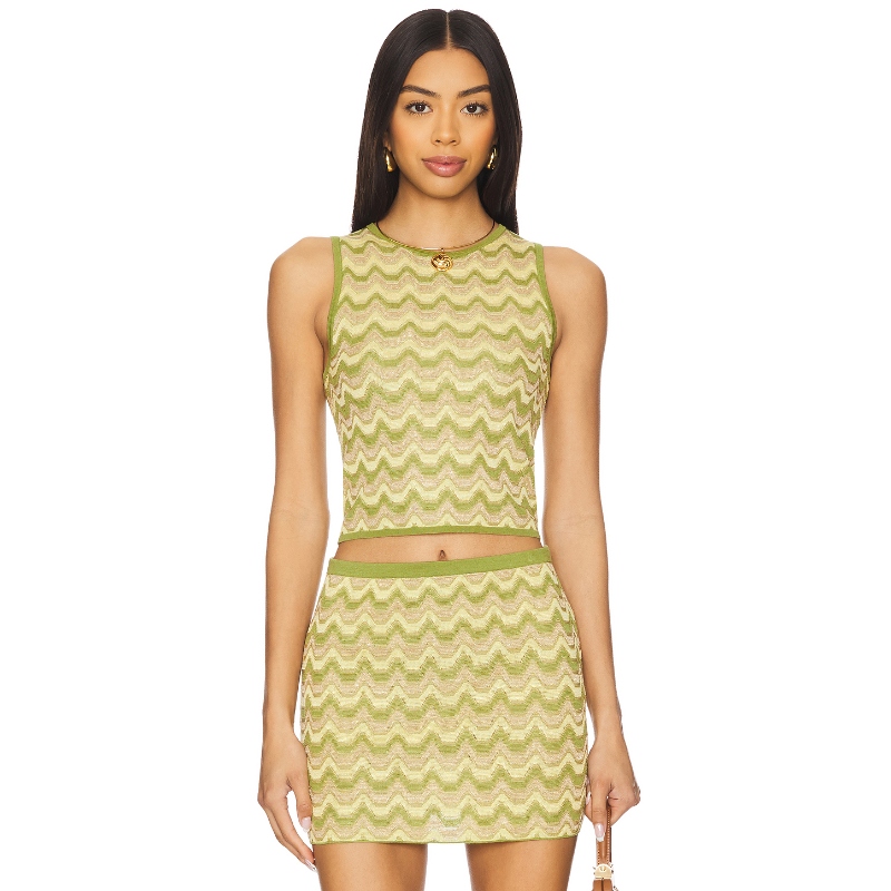 DEVON WINDSOR LATA 上装 绿色 y2k辣妹风REVOLVE小众新款