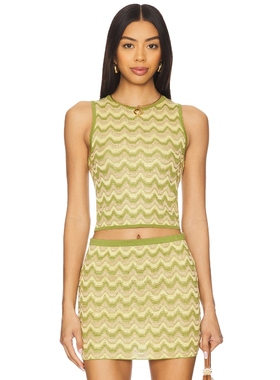 DEVON WINDSOR LATA 上装 绿色 y2k辣妹风REVOLVE小众新款