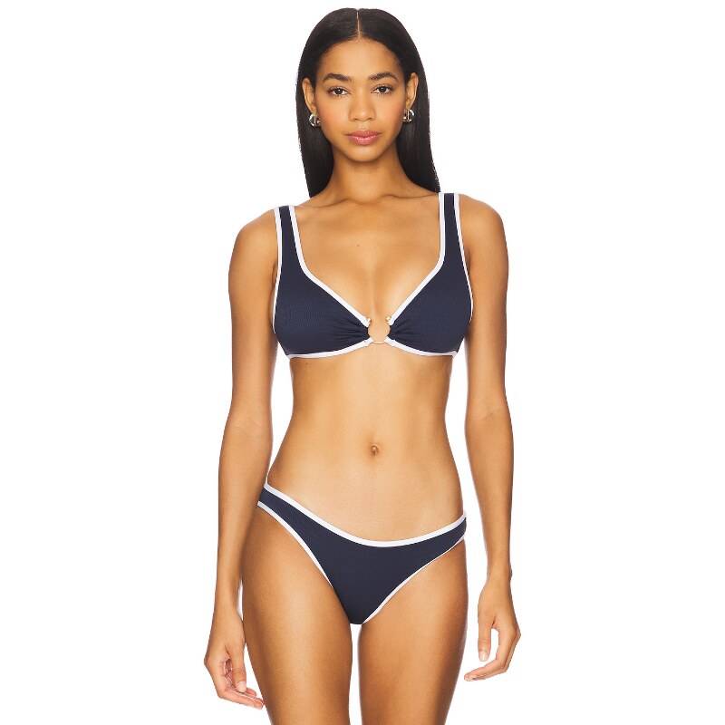Seafolly RING 比基尼文胸上衣 藏青色 y2k辣妹风 REVOLVE小众新
