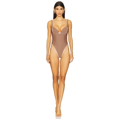 LPA MIRABELLA 一件式泳装 棕色 y2k辣妹风REVOLVE小众新款